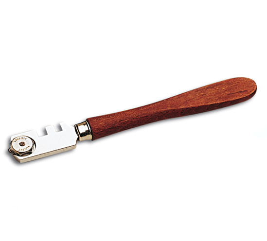 Silberschnitt 100.0 Glass Cutter with Six Steel Wheels - Wooden Handle